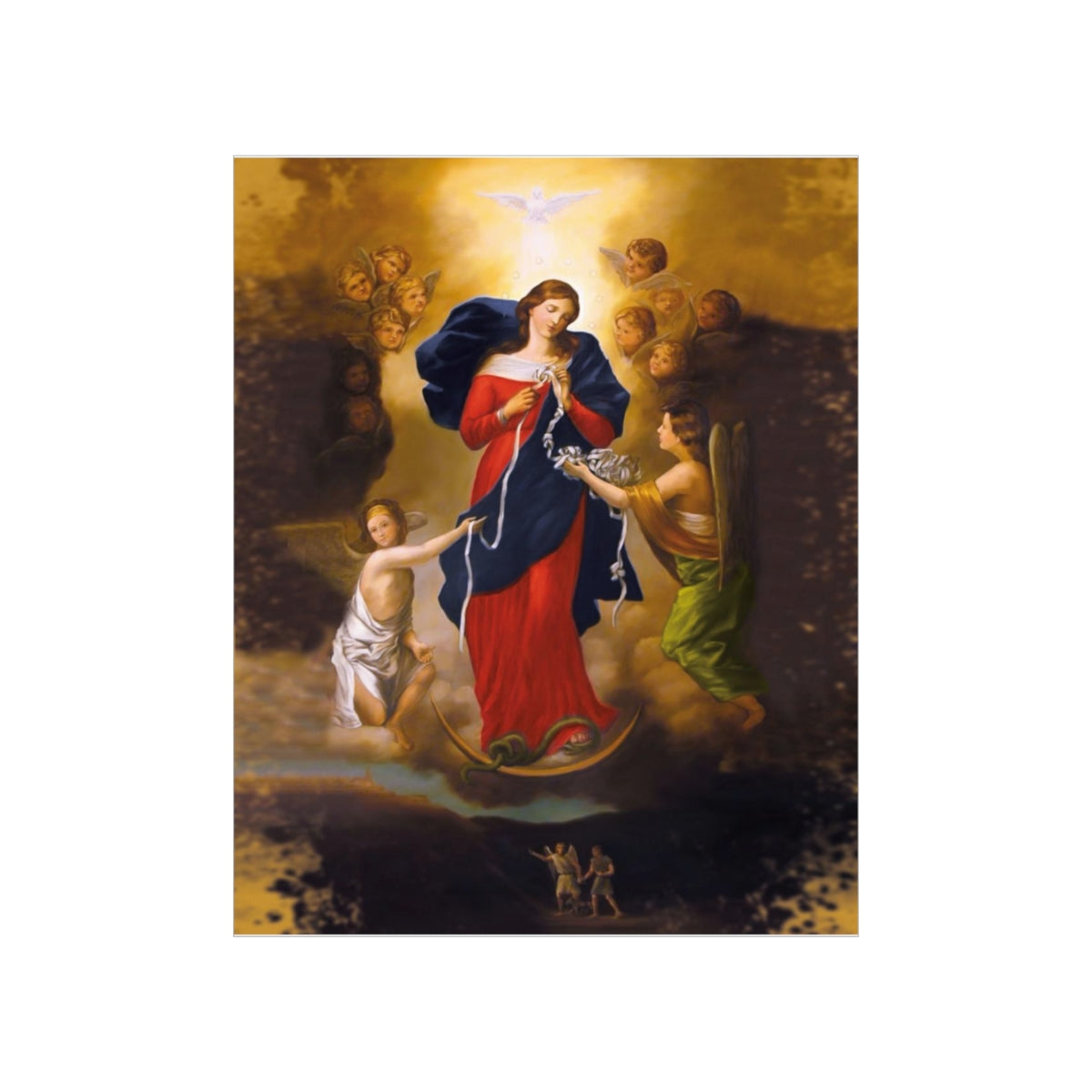 Our Lady Undoer Of Knots Portrait Print Poster