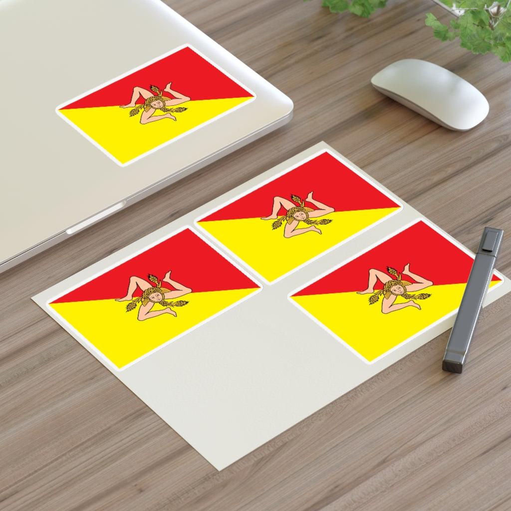 Sicilian Flag Italy Sticker Sheet - Art Unlimited
