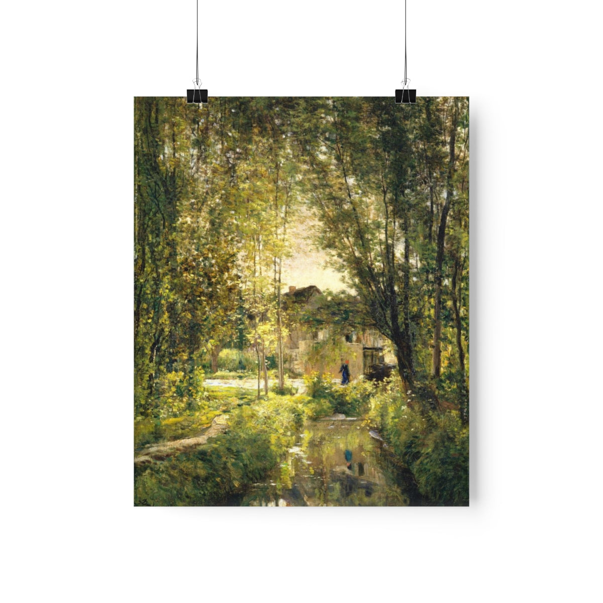 Landscape With A Sunlit Stream By Charles Francois Daubigny Print Poster