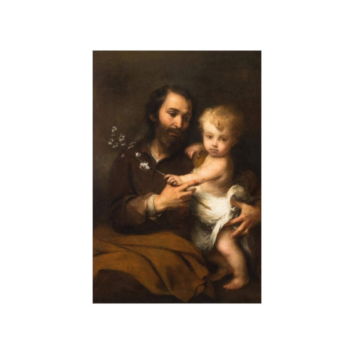 Saint Joseph And Baby Jesus Print Poster