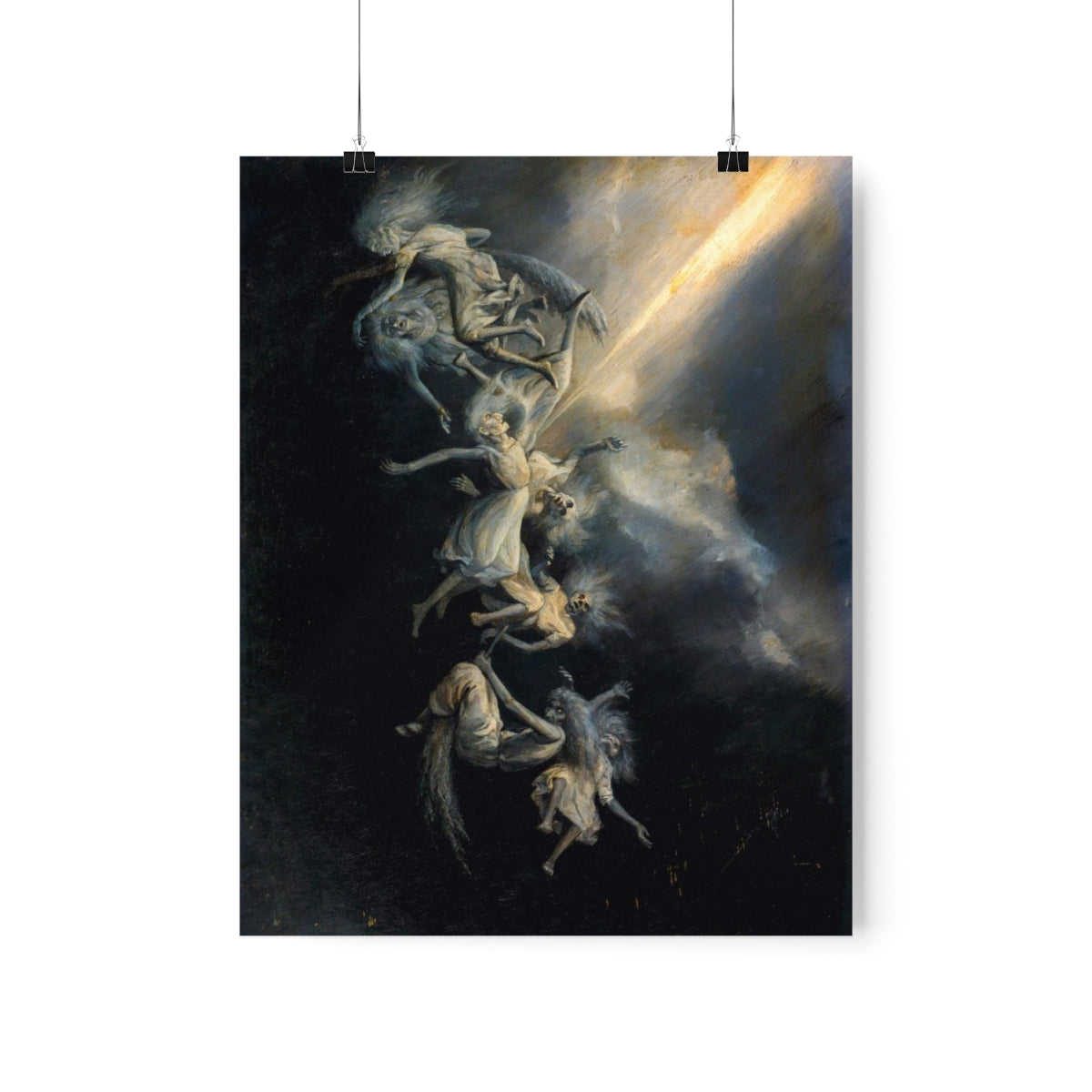 William Holbrook Beard - Lightning Struck A Flock Of Witches Print Poster