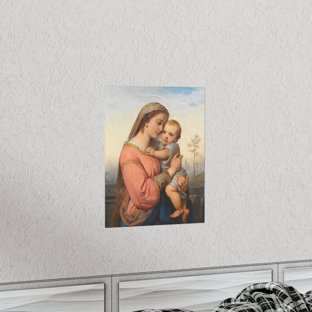 Madonna And Child Franz Russ Print Poster