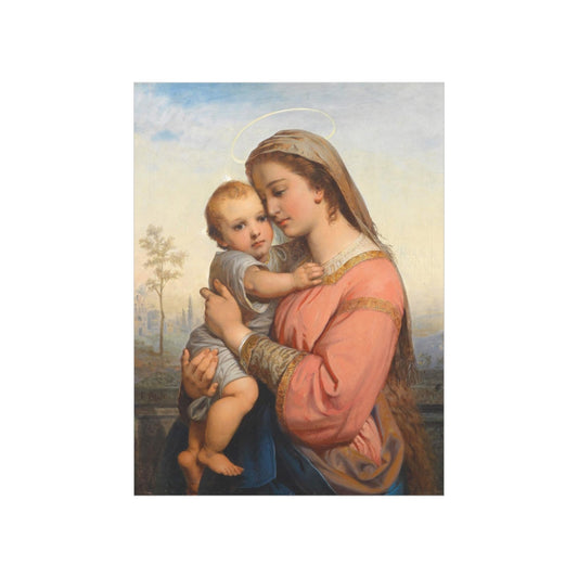 Madonna And Child Franz Russ Print Poster