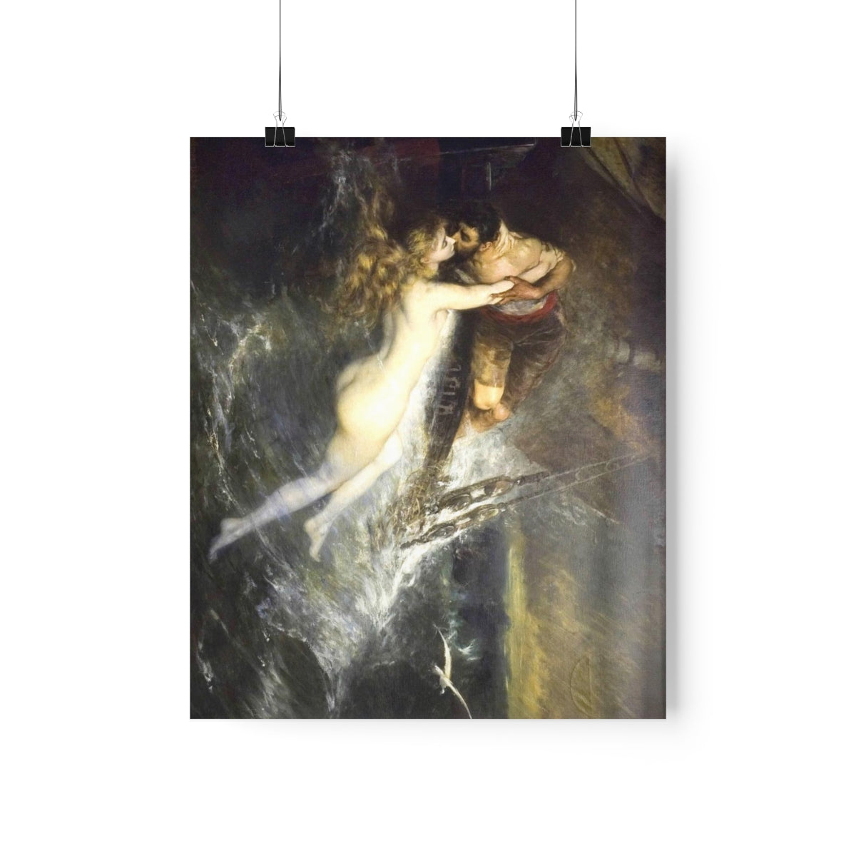 Gustav Wertheimer - The Kiss Of The Siren 1882 Print Poster