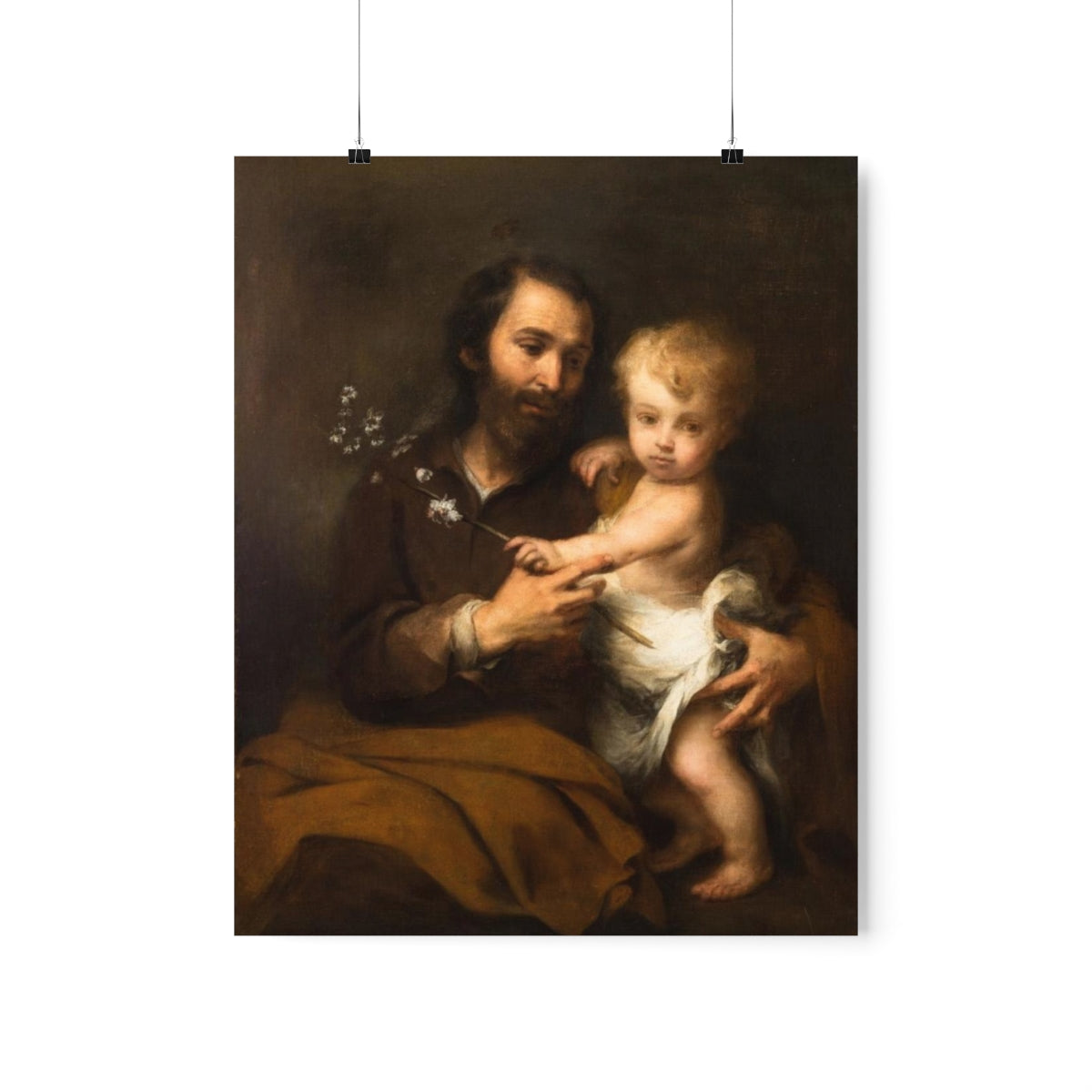 Saint Joseph And Baby Jesus Print Poster