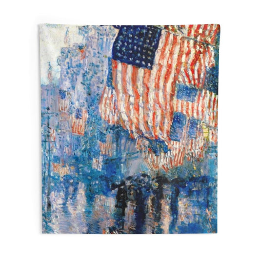 The Avenue In The Rain Painting By Frederick Childe Hassam Wall Tapestry - Art Unlimited