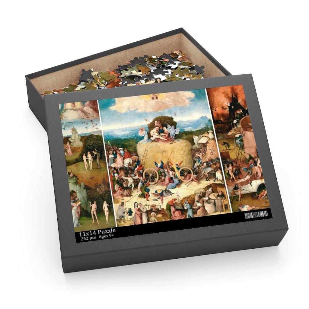 The Haywain Triptych Painting By Hieronymus Bosch Puzzle (120, 252, 500-Piece) - Art Unlimited