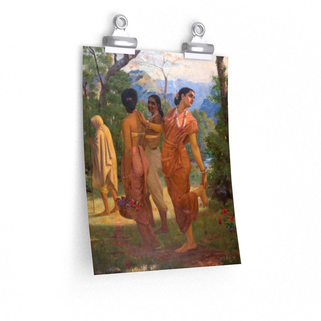 Shakuntala By Raja Ravi Varma Print Poster - Art Unlimited