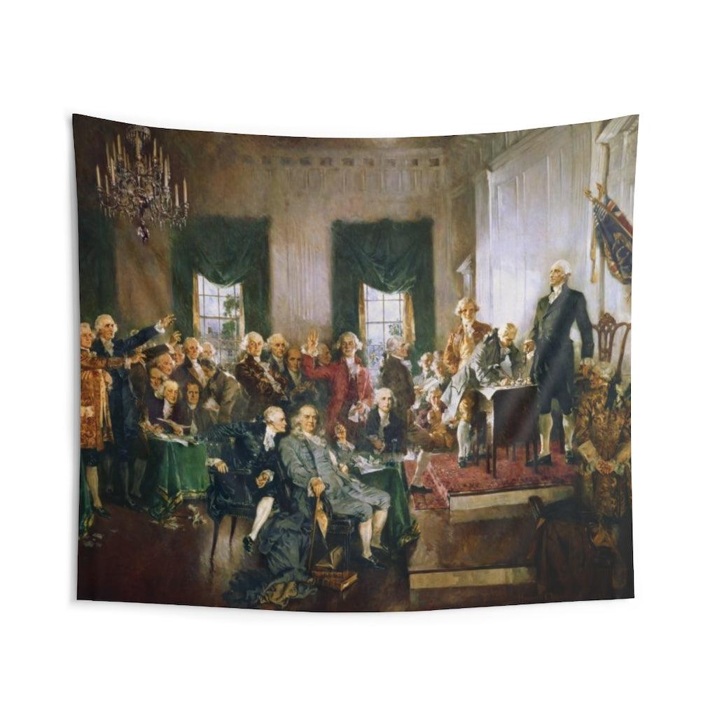 Signing Of The Constitution Of the United States By Howard Chandler Christy Wall Tapestry - Art Unlimited