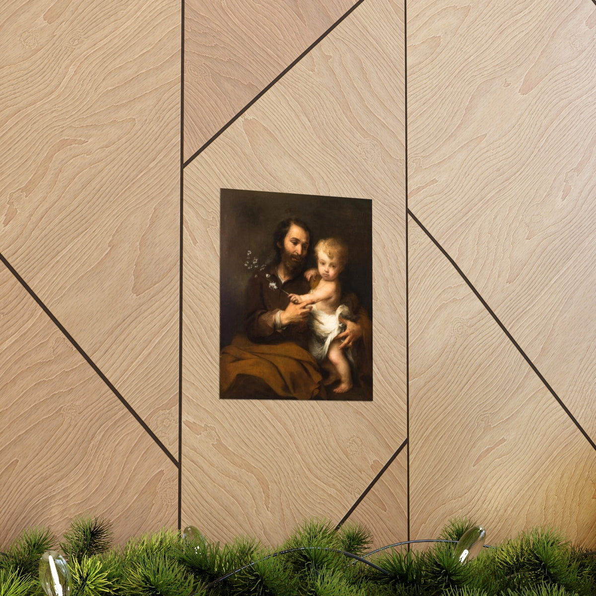 Saint Joseph And Baby Jesus Print Poster