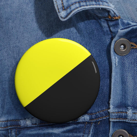 Anarcho Capitalist Ancap Voluntaryist Flag Pin Button - Art Unlimited