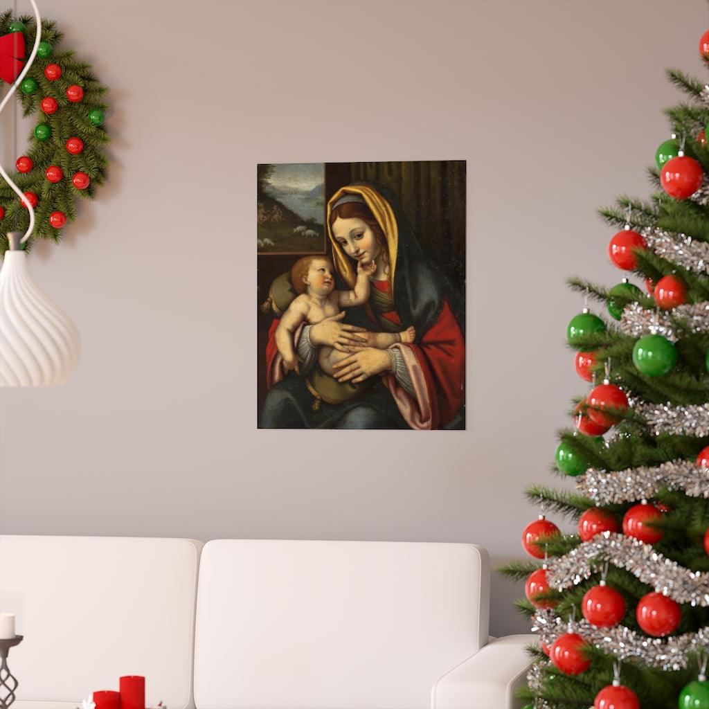 Andrea Solari - The Virgin And Child Print Poster - Art Unlimited