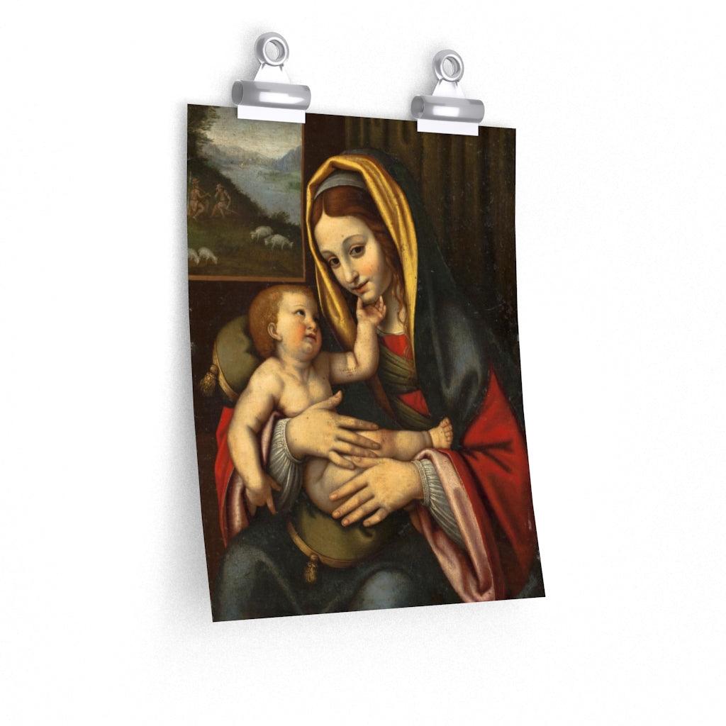 Andrea Solari - The Virgin And Child Print Poster - Art Unlimited