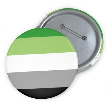 Aromantic Pride Flag Pin Button - Art Unlimited