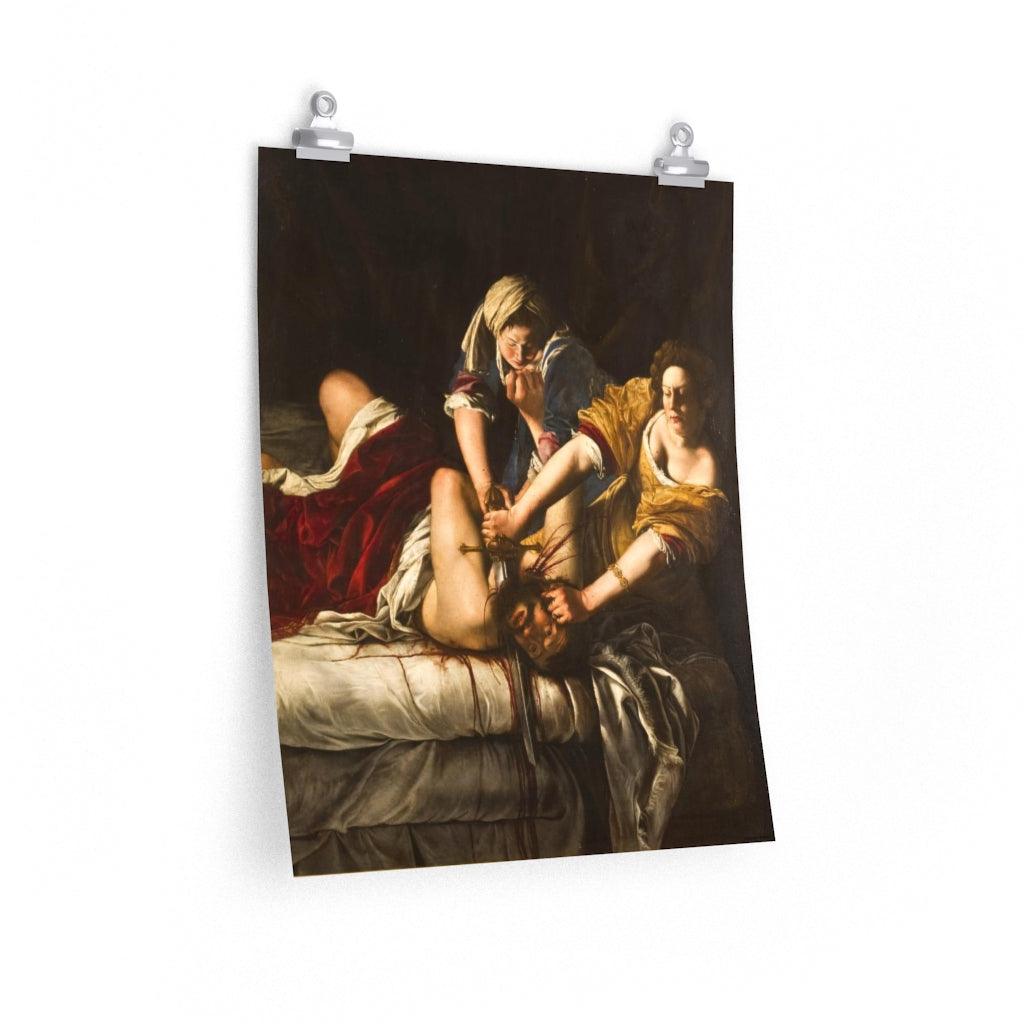 Artemisia Gentileschi - Judith Beheading Holofernes 1614 Print Poster - Art Unlimited