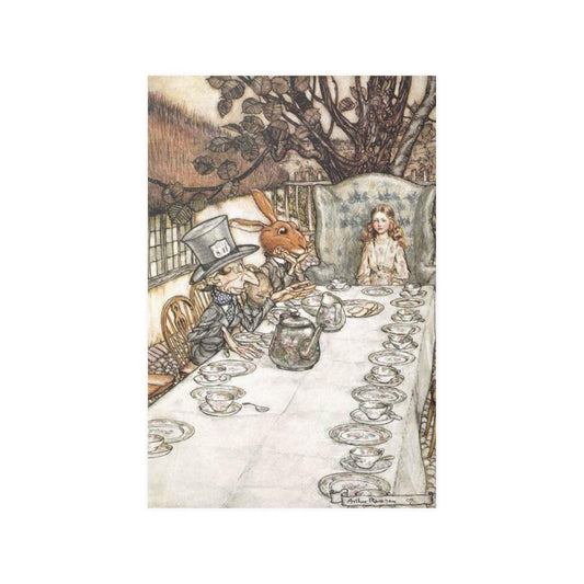 Arthur Rackham The Mad Tea Party 1907 Mad Hatter Hare Alice Print Poster - Art Unlimited