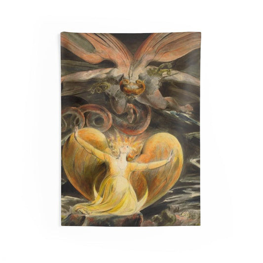 William Blake - Red Dragon Wall Tapestry - Art Unlimited