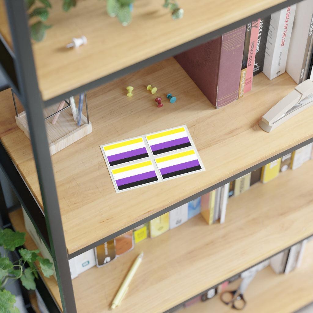 Nonbinary Pride Flag Sticker Sheet - Art Unlimited