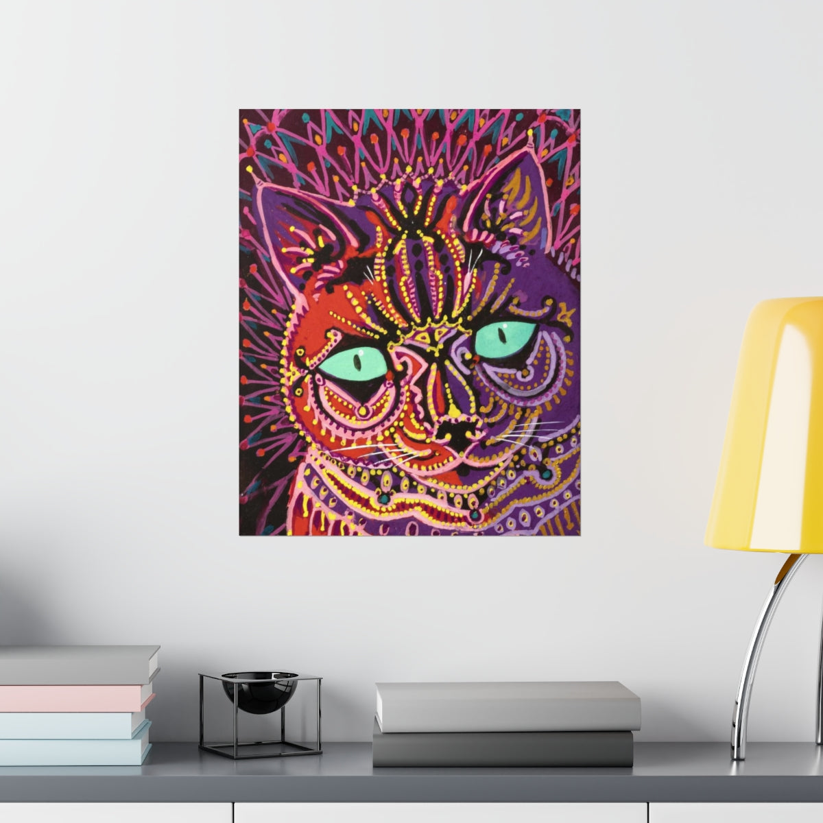 Louis Wain Kaleidoscope Cat Print Poster