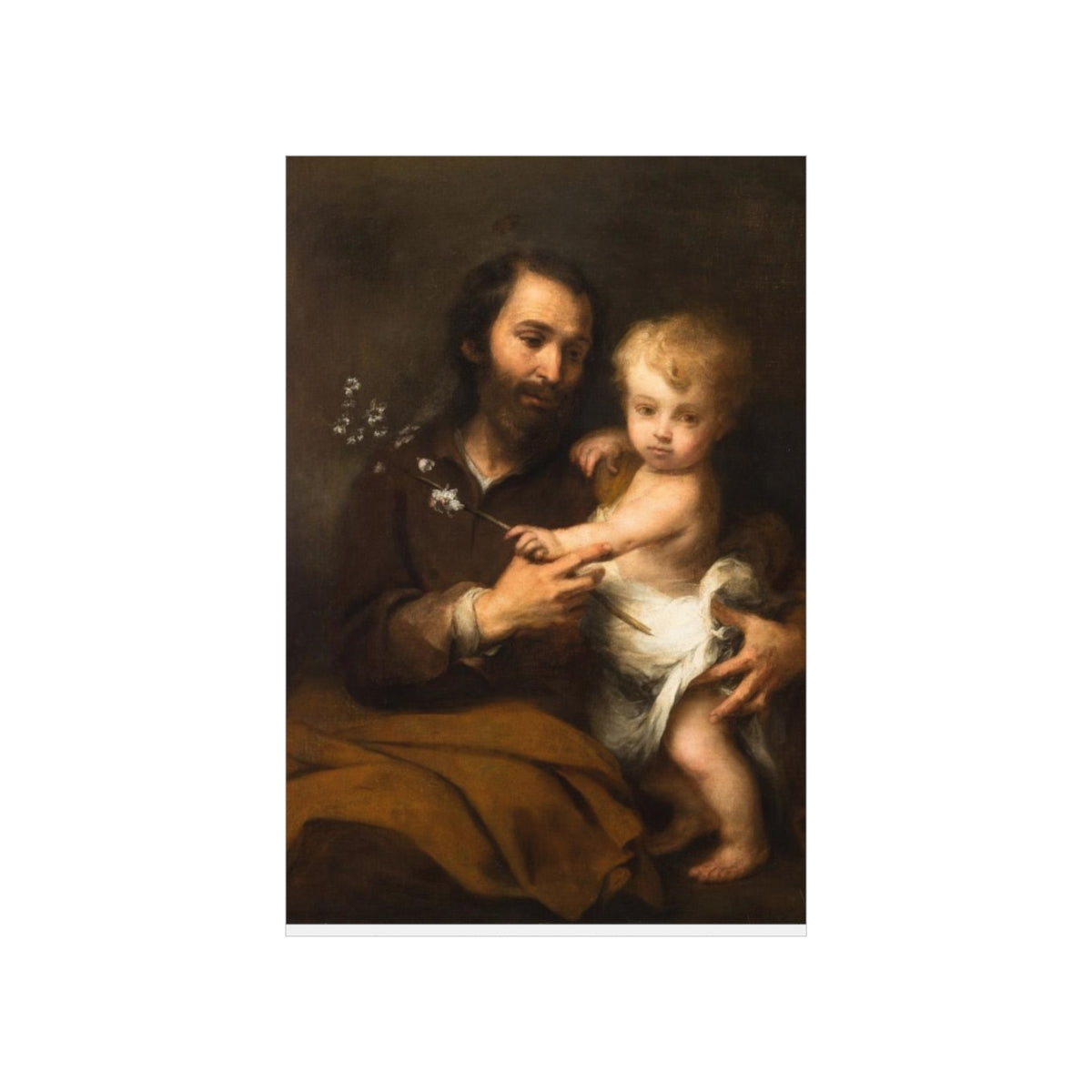 Saint Joseph And Baby Jesus Print Poster