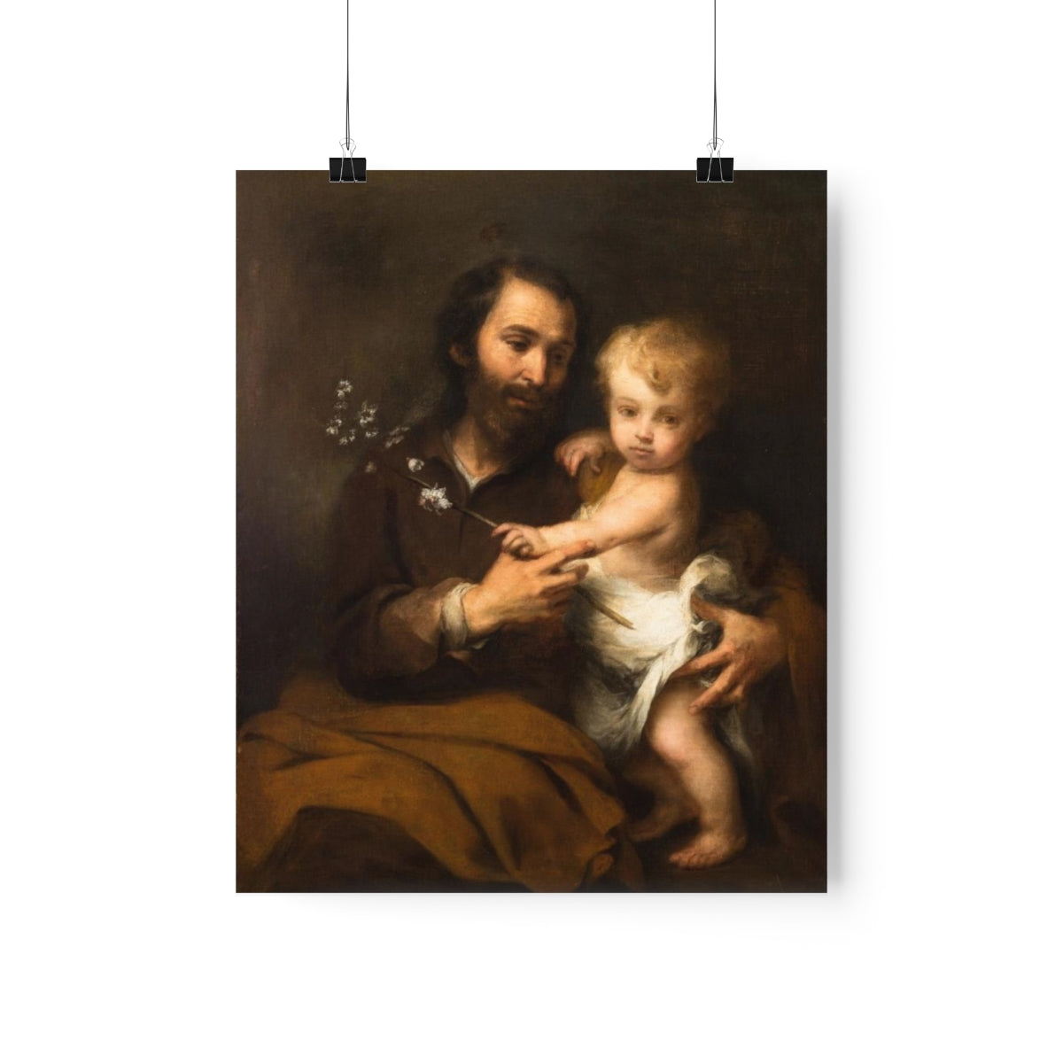 Saint Joseph And Baby Jesus Print Poster