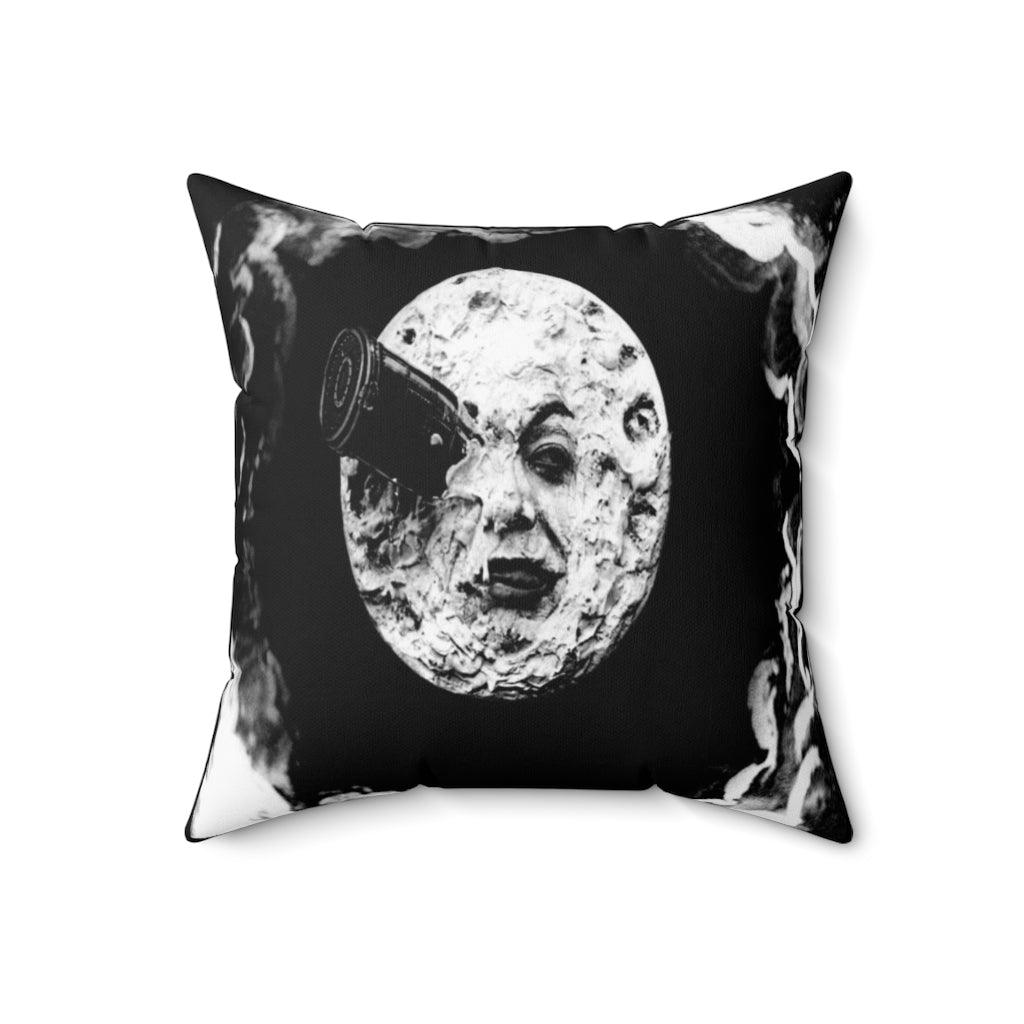 A Trip To The Moon Le Voyage Square Pillow - Art Unlimited