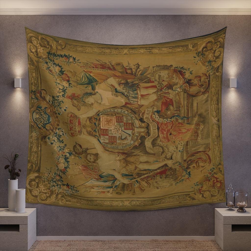 The Arms Of William And Mary - Flemish Family Wall Tapestry - Art Unlimited