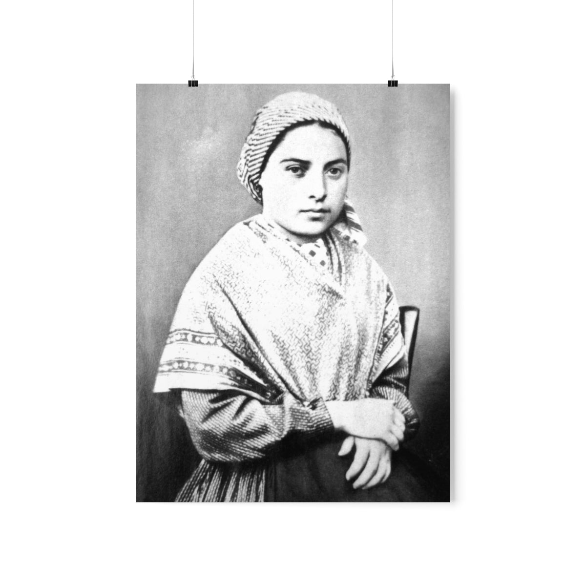 Saint Bernadette Portrait Print Poster