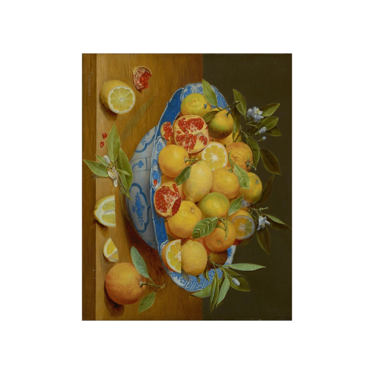 Jacob Van Hulsdonck - Still Life With Lemons Oranges And A Pomegranate Print Poster