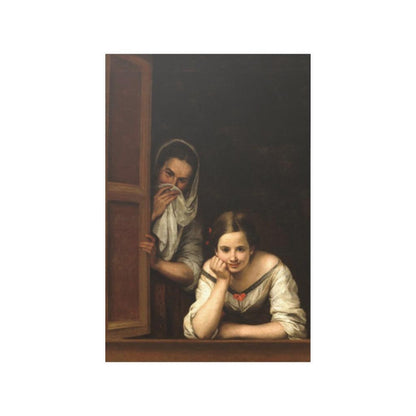 Bartolome Esteban Murillo Two Women At A Window 1675 Print Poster - Art Unlimited