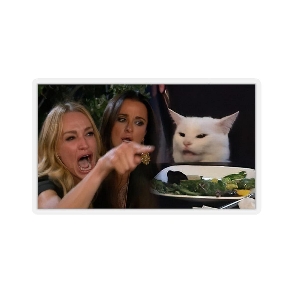 Woman Yelling At Cat Meme Sticker - Art Unlimited