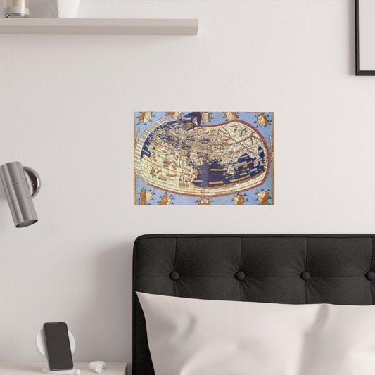 World Map According To Ptolemy Antique Map Historical Cartography Print Poster - Art Unlimited