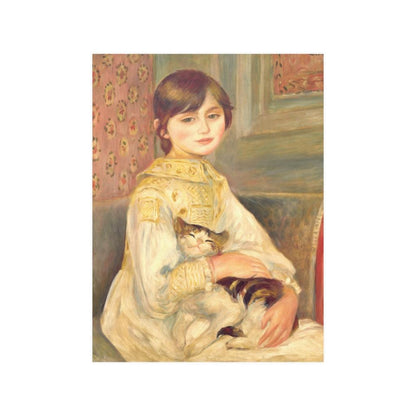Pierre Auguste Renoir - Julie Manet With Cat Print Poster - Art Unlimited