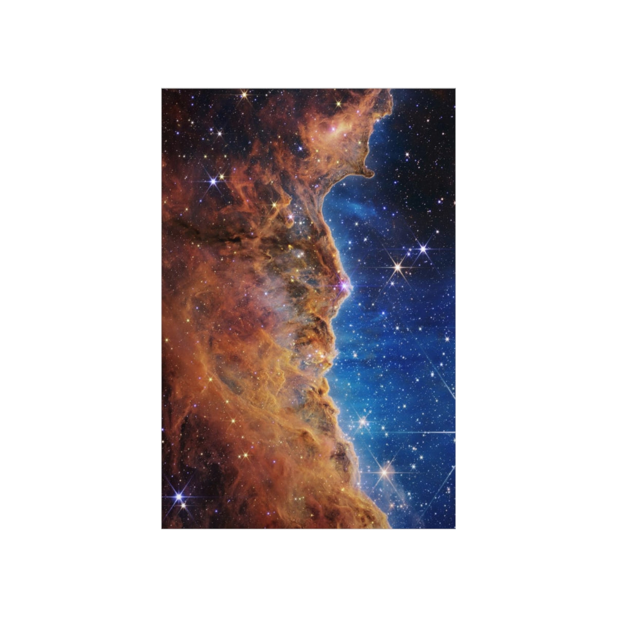 Carina Nebula Deep Field - James Webb Space Telescope Print Poster