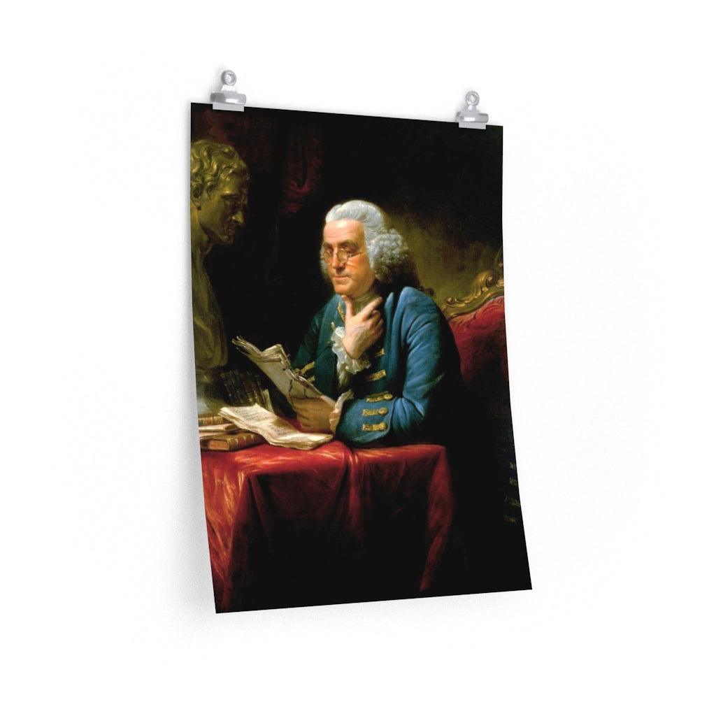 Benjamin Franklin Portrait By David Martin Print Poster - Art Unlimited