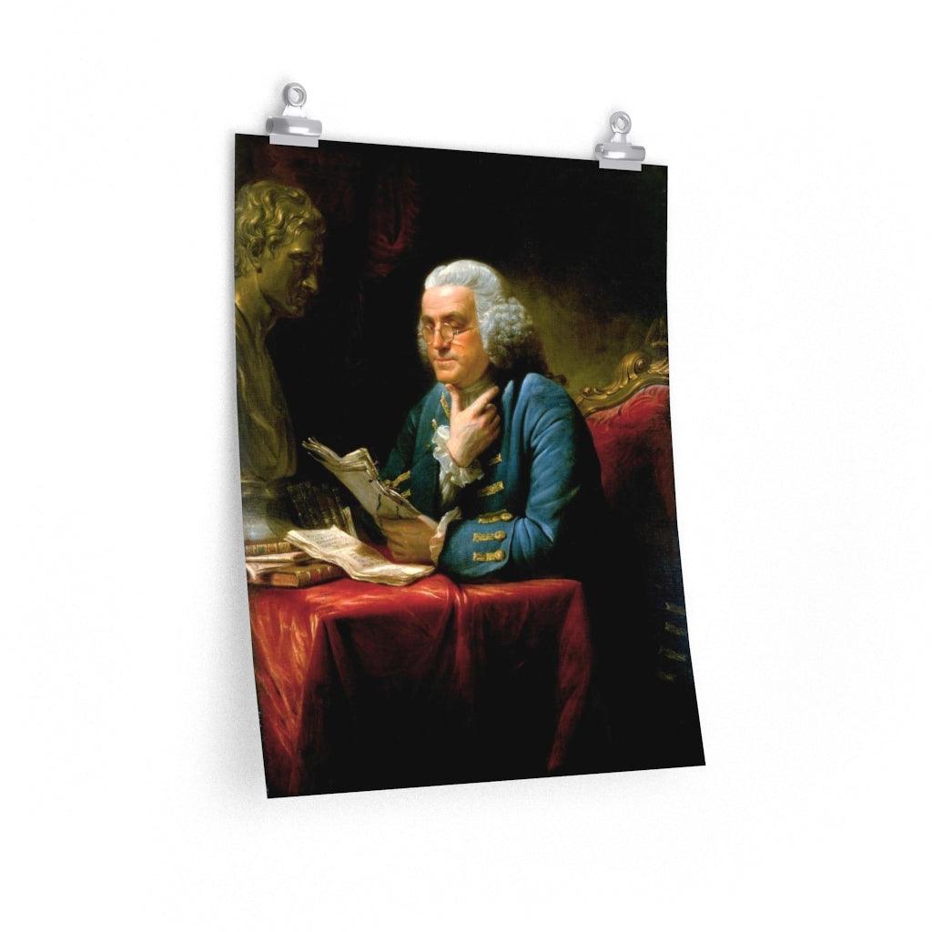 Benjamin Franklin Portrait By David Martin Print Poster - Art Unlimited
