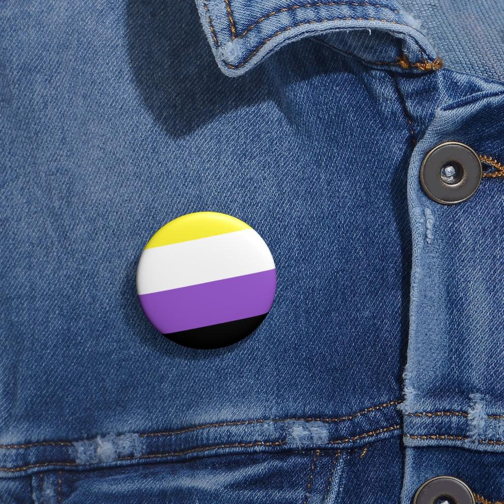 Nonbinary Flag Pin Button - Art Unlimited