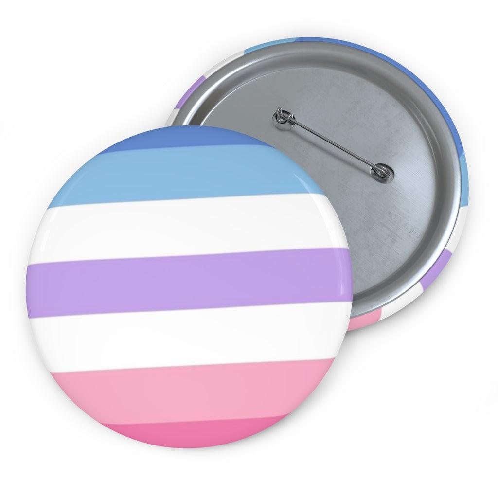 Bigender Pride Flag Pin Button - Art Unlimited