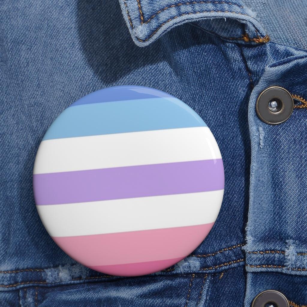 Bigender Pride Flag Pin Button - Art Unlimited