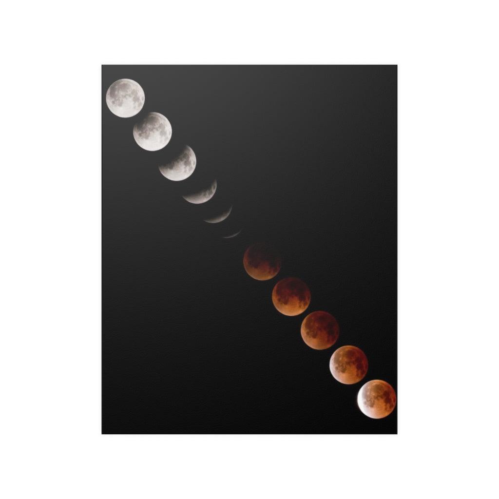 Blood Moon Lunar Eclipse NASA Print Poster - Art Unlimited
