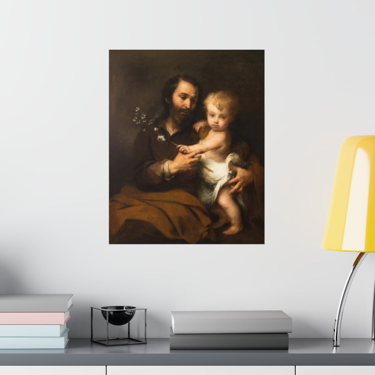 Saint Joseph And Baby Jesus Print Poster