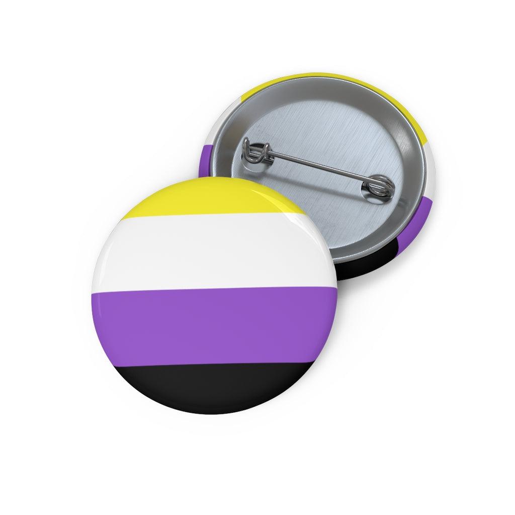 Nonbinary Flag Pin Button - Art Unlimited