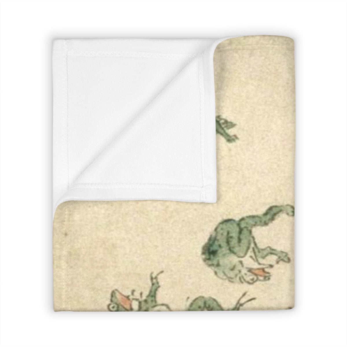 Battle Of The Frogs - Kawanabe Kyosai Throw Blanket