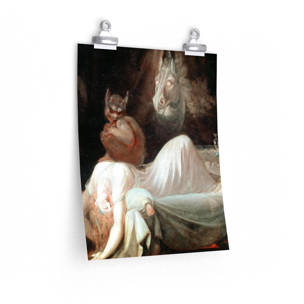 The Nightmare Woman Horse Spirit Demon Romantic Painting By Henry Fuseli Repro Print Poster - Art Unlimited