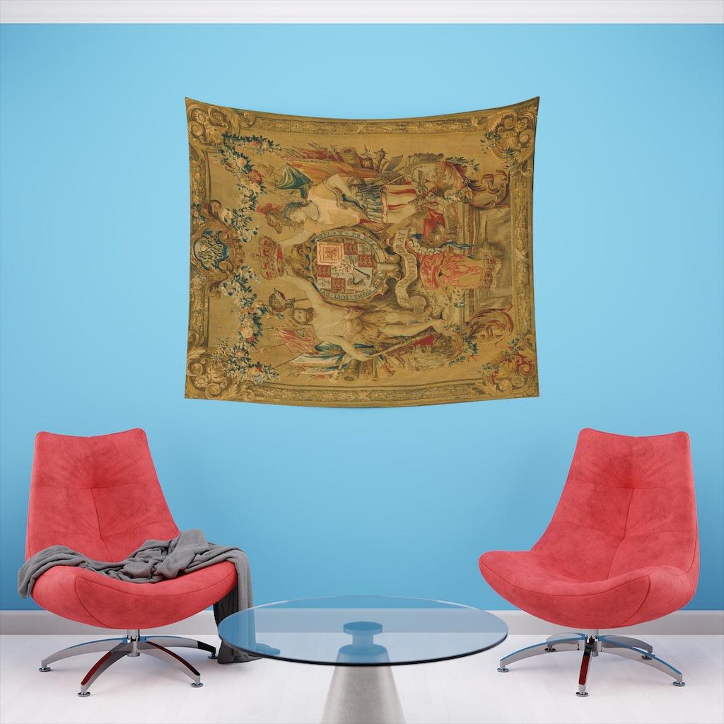 The Arms Of William And Mary - Flemish Family Wall Tapestry - Art Unlimited