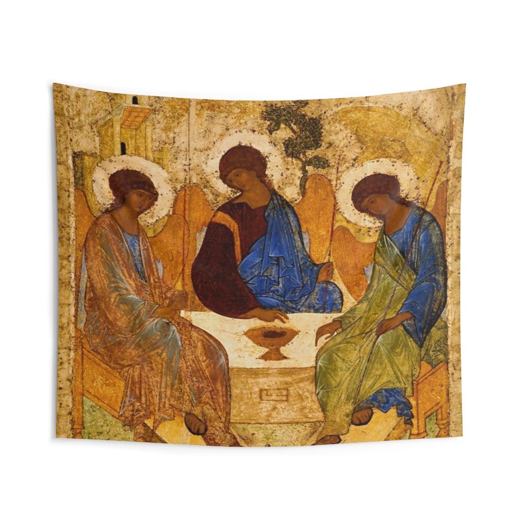 The Holy Trinity By Andrei Rublev Wall Tapestry - Art Unlimited