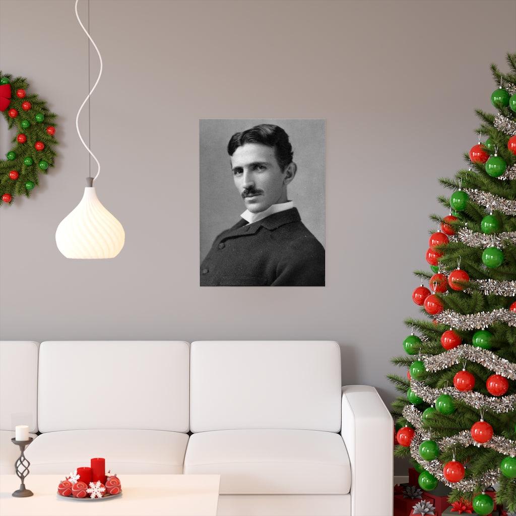 Nikola Tesla Portrait Print Poster - Art Unlimited