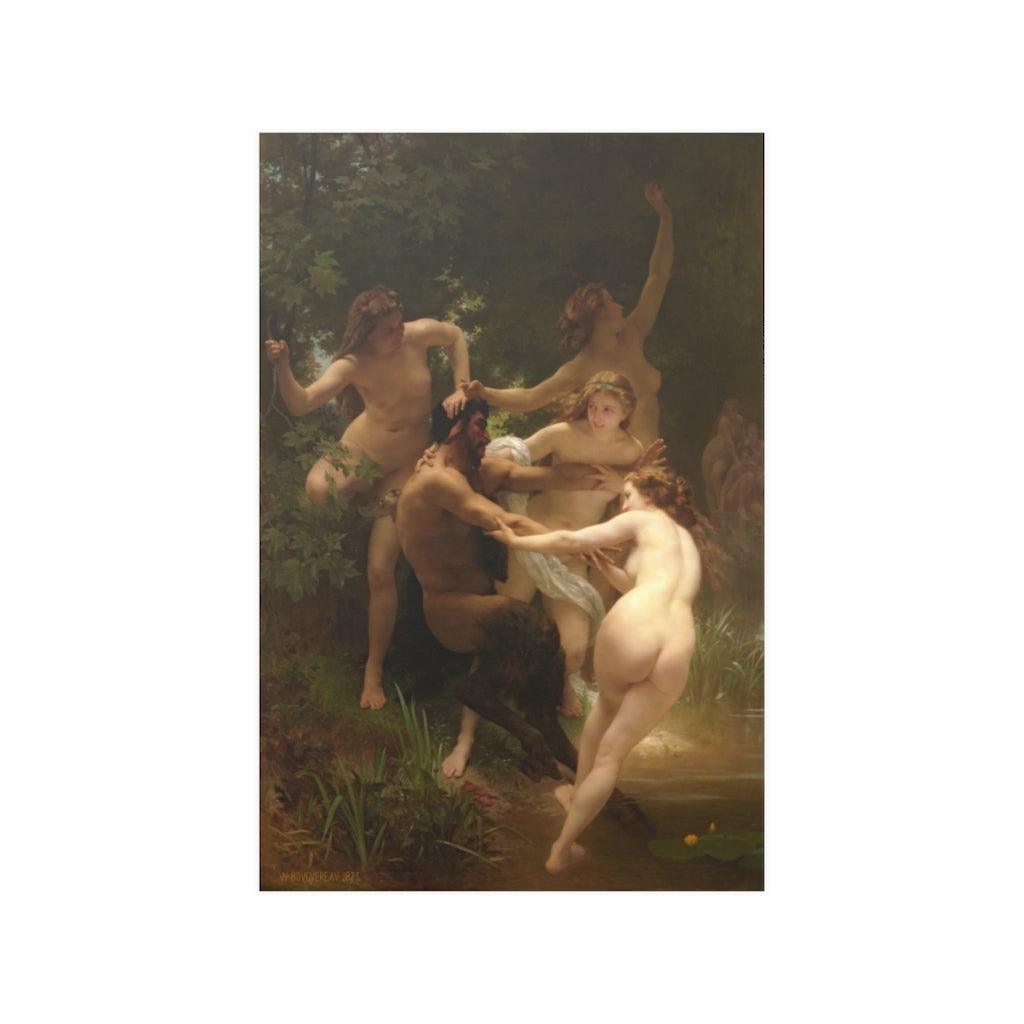 William Bouquereau - Nymphs and Satyr 1873 Print Poster - Art Unlimited