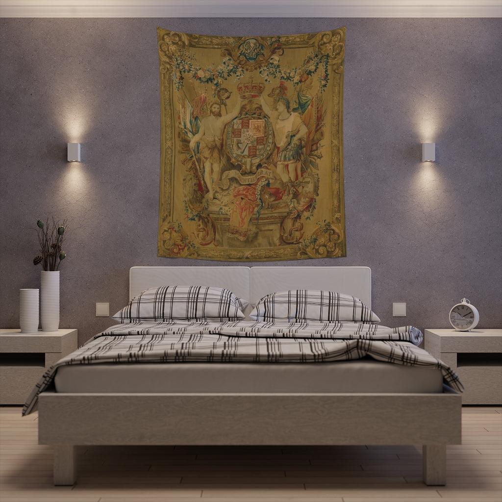 The Arms Of William And Mary - Flemish Family Wall Tapestry - Art Unlimited