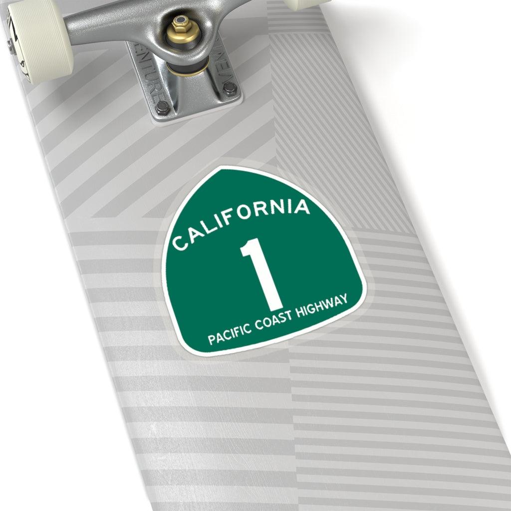 California 1 Pacific Coast Highway Sign Sticker - Art Unlimited